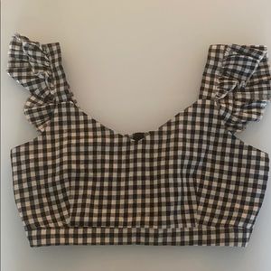 Medium checkered crop top